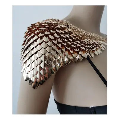 Scalemail Mermaid Fish Scales Shoulder Chains Layers Scale Chainmail Single Fish Scale Shoulder 