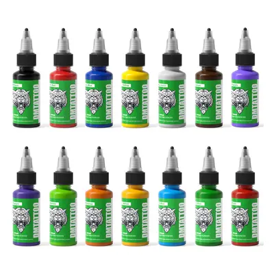 (14Colors Kit) 30ml/Bottle Tattoo Ink Professional Natural Plant