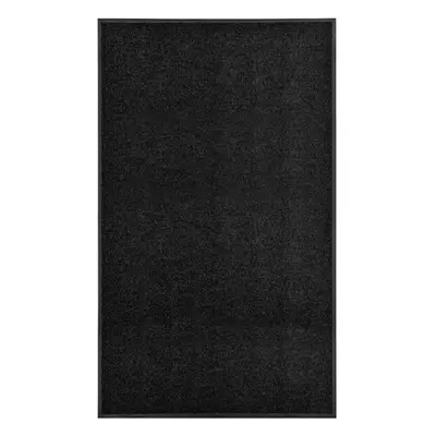 vidaXL Doormat Washable Black Home Garden Barrier Entrance Rug for Front Door