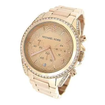 Michael Kors Blair MK5263 Women's PVD Rose Plated Crystal Pave Chronograph Watch