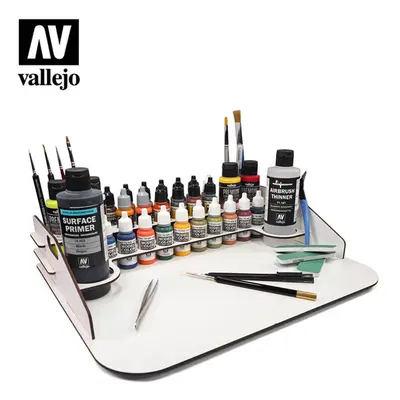 Vallejo Paint Storage & Work Station Wooden Workbench Organizer