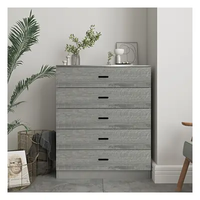 (Grey Carcass]+Ash Grey Drawers, 5) Or Drawer Wooden Bedroom Chest Cabinet Modern Wide Storage C