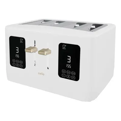 Cello Digital Slice Toaster with Toast Timer, 1600W, Digital Control Panel, Wide Slot, Browning 