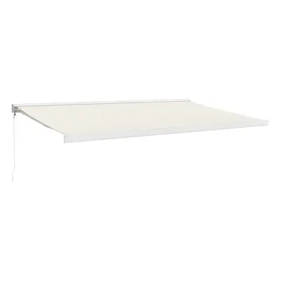 vidaXL Retractable Awning Patio Awning Canopy Cream 5x3 m Fabric and Aluminium