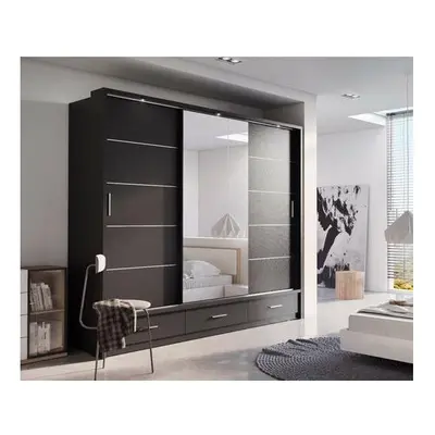 (Black Matt) Arti - Sliding Door Wardrobe 250cm