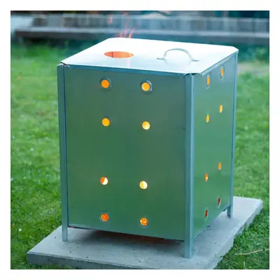 Nature Garden Incinerator Galvanised Steel 46x46x65 cm Rubbish Burner