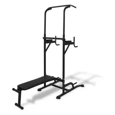 vidaXL Power Tower with Sit-up Bench Station Exercise Weight Lifting Machine