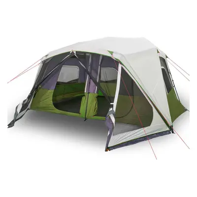 vidaXL Camping Tent with LED Light Portable Dome Tent Lightweight Tent Green