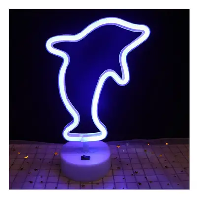 (Dolfin sign light) Upgrade Neon Night Light Rabbit Vibrato Anchor Bigmouth Bird Creative Night 