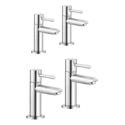 Remy Twin Hot & Cold Basin and Bath Taps Chrome