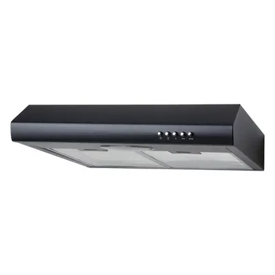 SIA STE50BL 50cm Black Slimline Visor Cooker Hood Kitchen Extractor Fan