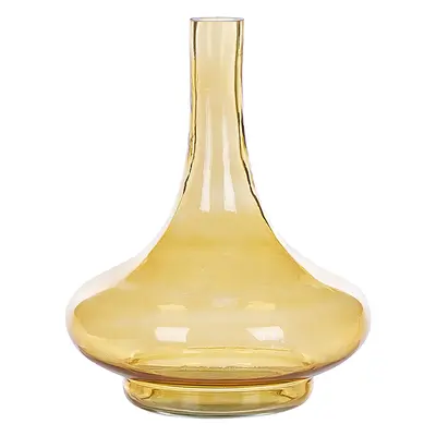 Decorative Vase PANEER Glass cm Yellow