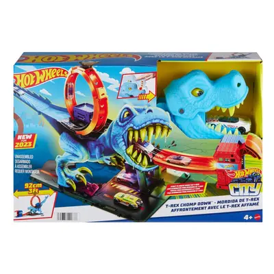 Hot Wheels City T-Rex Chomp Down Playset