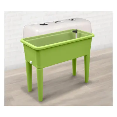 (Lime Green) Raised Bed Grow Table- With Grow Lid & Self Watering System