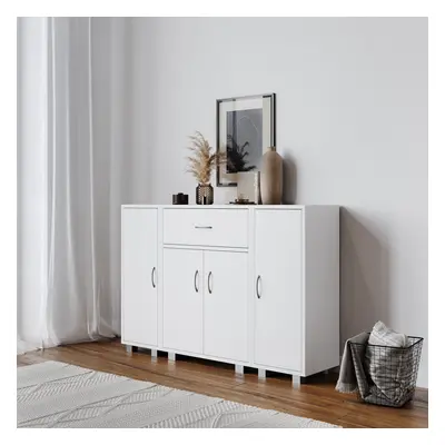 (White, Two) Wooden Free Standing Side Corner Cabinet Cupboard Hallway Living Room Storage