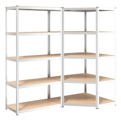 (silver, x x cm/ piece) vidaXL Shelves Rack Storage Shelf Workshop Shelf Industrial Shelving Uni