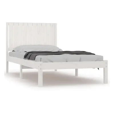 (white, x cm) vidaXL Bed Frame Bed Base Bedstead Bedroom Mattress Foundation Solid Wood Pine