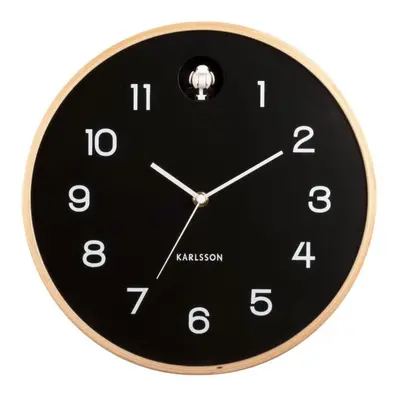 Karlsson Natural Cuckoo Wall Clock - Black