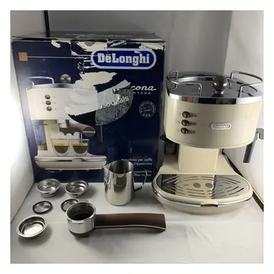 De'Longhi Vintage Icona ECOV311BG Traditional Pump Espresso Machine - Cream