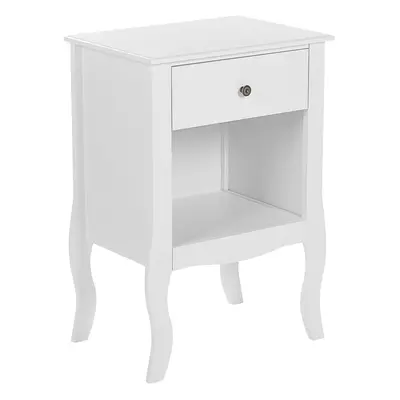 1 Drawer Bedside Table LANE White