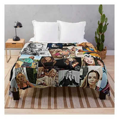 Fleece Throw Blanket Jodie Comer for Sofa Couch Kids x Inches