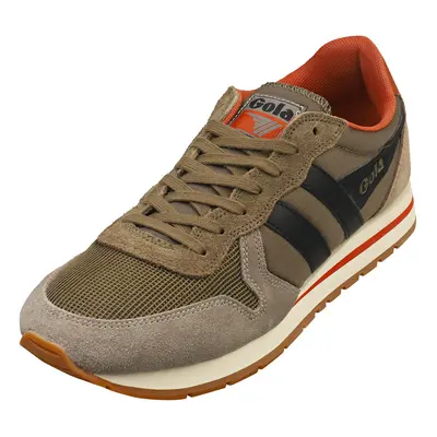 (12) Gola Daytona Mens Fashion Trainers in Khaki Rhino Black