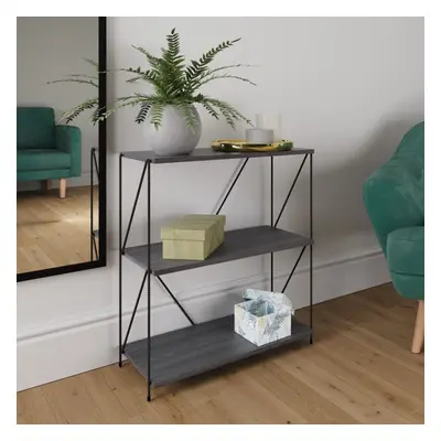 Leyo Grey Tier Bookcase Modern Storage Shelving for Home or Office