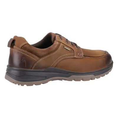 (Brown, (Adults')) Hush Puppies Percy Leather Men's Tan Lace-Up Shoes