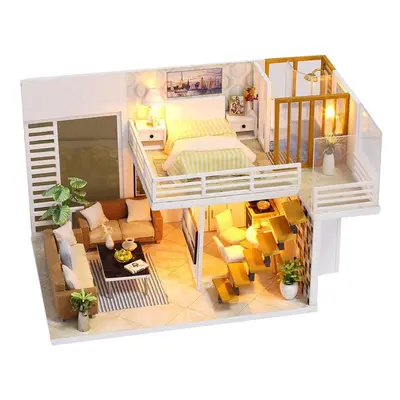 Simple And Elegan DIY Doll House With Furniture Light Cover Gift Toy