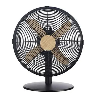 Russell Hobbs RHMDF1201WDB Desk Fan, W, Black with Wood Effect Trim