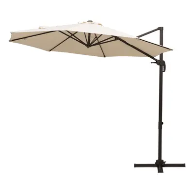 Outsunny 3m Roma Beige Cantilever Garden Umbrella