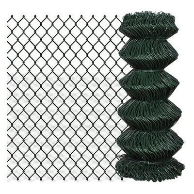 vidaXL Chain Fence 0.8x15m Green Garden Patio Wire Mesh Panel Fencing Barrier