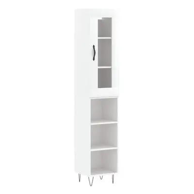 (high gloss white, shelves) vidaXL Highboard Sideboard Storage Cabinet Home Side Cabinet Enginee