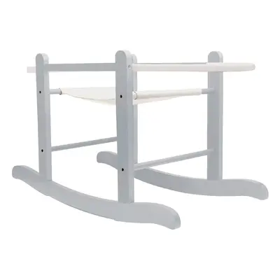 Little Gem Rocking Moses Basket Stand Grey | Solid Pine Wood