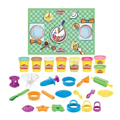 Kitchen Creations - Sweet Cakes Playset with Colors, Playmat, Over Tools