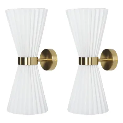 Set of Wall Lamps TELANG Cotton White