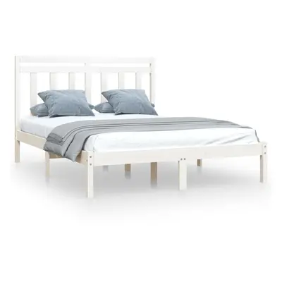 (white, x cm) vidaXL Solid Wood Bed Frame Bedroom Bedstead Bed Base Multi Colours/Sizes