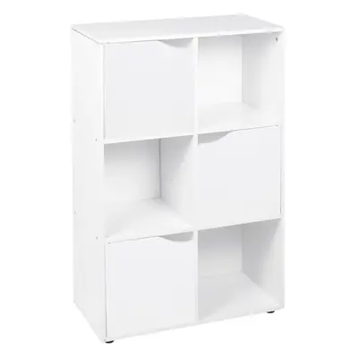 (6 Cube - White, White) Cube Wooden Bookcase Shelving Shelves Unit Wood