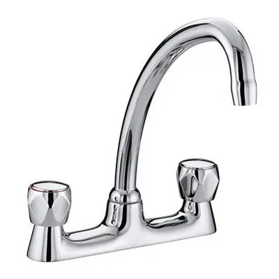 VAC BDSM C MT Value Club Deck Kitchen Sink Mixer Tap with Swivel Spout Chrome