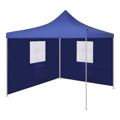 vidaXL Foldable Tent with Walls 3x3m Blue Garden Pavilion Gazebo Marquee