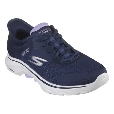 (8 UK, Navy/Lavender) Skechers Womens/Ladies Go Walk 7-Valin Trainers