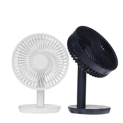 (White) Adjustable Angle Desk Fan DC5V 3-Gear USB Charging Mini Fan Black/White For Outdoor Trav