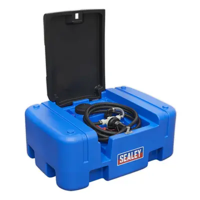 200L Portable AdBlue Tank - 12V Electric Pump - Automatic Fuel Nozzle - HDPE