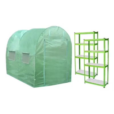 Polytunnel Greenhouse Walk In Galvanised Racking Garden Grow Tent 25mm x 2m