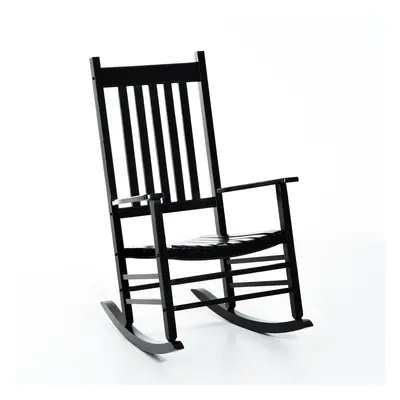 Outsunny Wooden Garden Rocking Chair Outdoor Furniture Deck Armchair Patio Swing