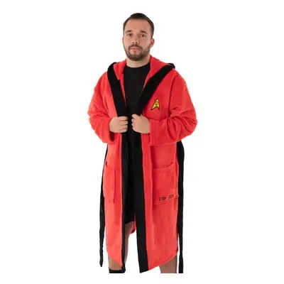 (Small) Star Trek Hooded Bathrobe (Mens Red)