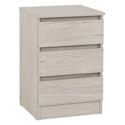 Malvern Drawer Bedside in Beige Urban Snow Finish Recessed Handles