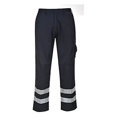 (L/R, Dark Navy) Portwest Mens Iona Safety Workwear Trousers