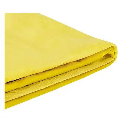 Bed Frame Cover Velvet FITOU x cm Yellow