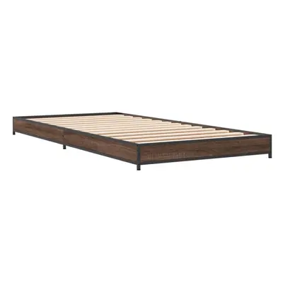 (brown oak, x cm/ 14.5 cm) vidaXL Bed Frame Bed Black 180x200 cm Super King Engineered Wood and 